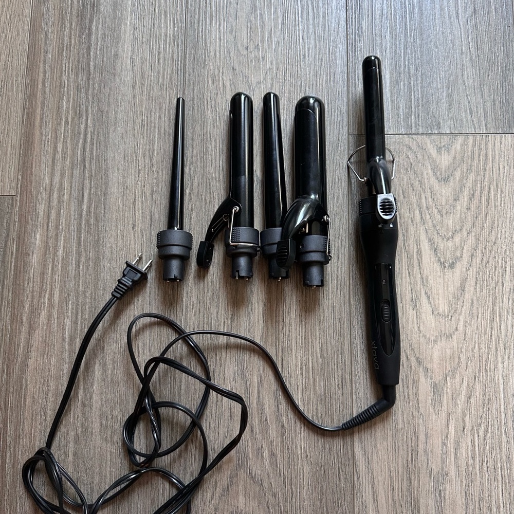 Black Hair Curling Wand Set